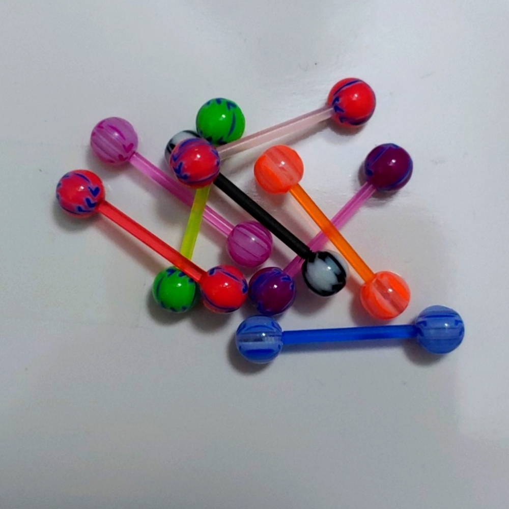 Acrylic ⚾ piercing barbells - body jewelry